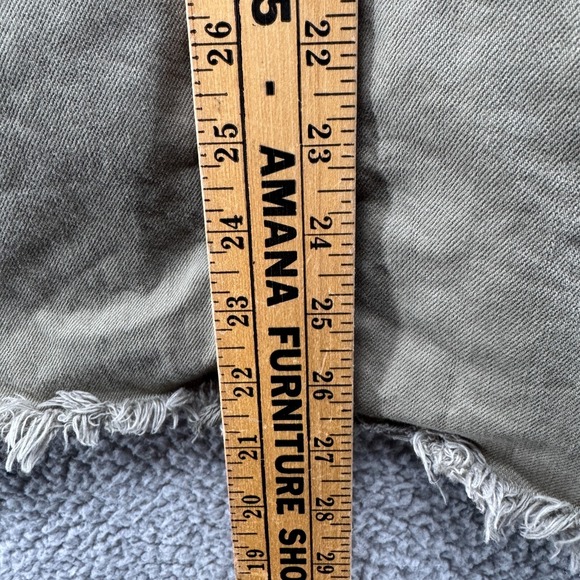 Free People Moonchild Shirt Jacket Shacket Small Olive Green Denim Distressed - Picture 16 of 16